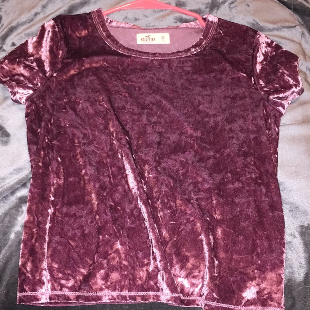 light purple velvet top
